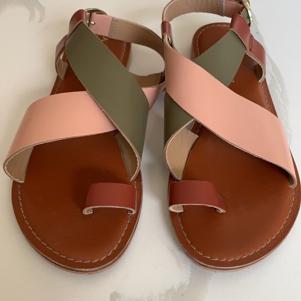 Anthropologie Perdita Toe Loop Sandals Womens Sz 7 - Picture 3 of 9